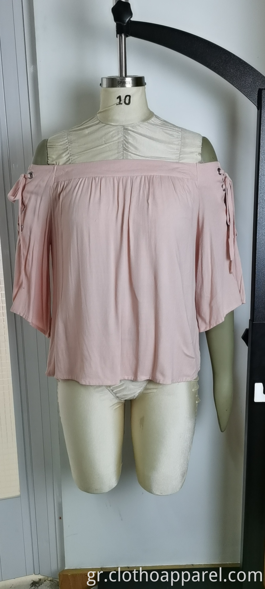 Wholesale Women's Pink Off Shoulder Top